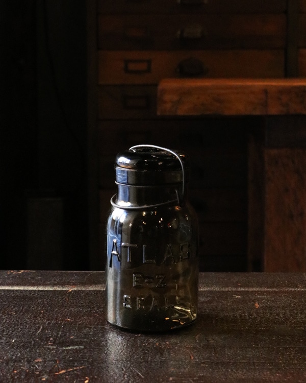 "ATLAS" Mason Jar Brown L GJ-006|"ATLAS" メイソンジャー ブラウン L GJ-006