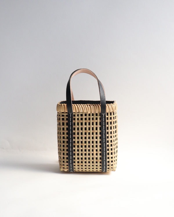 warang wayan ワランワヤン｜Bamboo amiami 四角バスケット ブラック SS