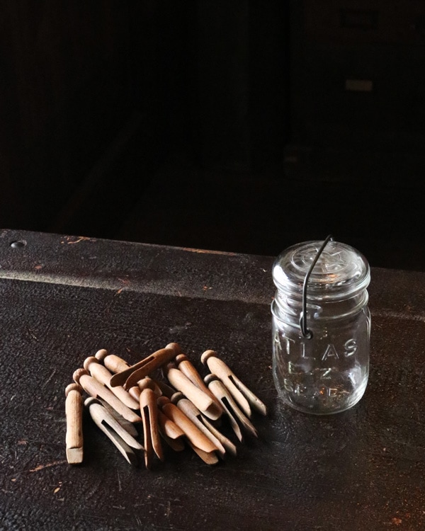 Glass Jar & Cloth Pins|クロスピンとガラスジャーのセット