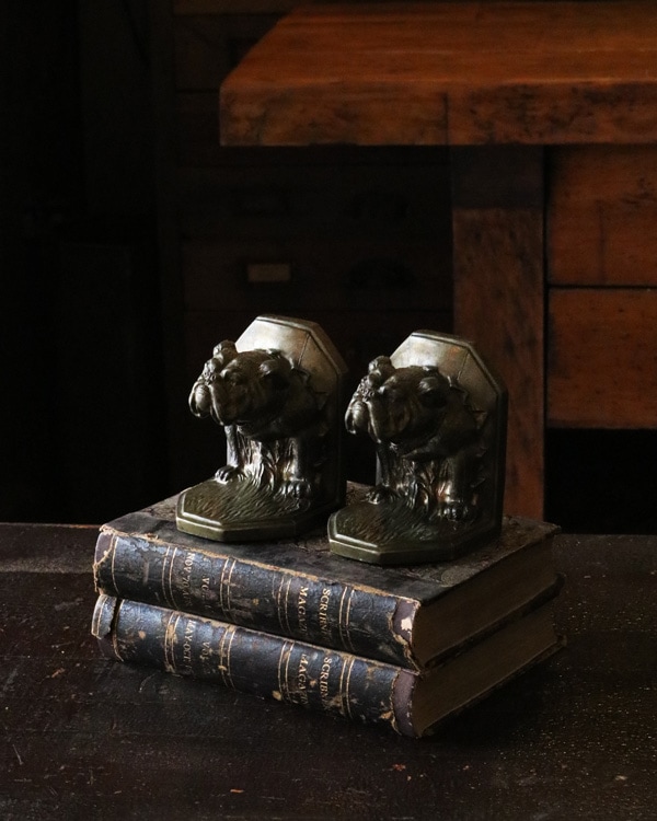 Bulldog Bookend pair｜ブルドッグ ブックエンド ペア