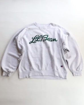 Vintage 90s Heather Gray RUSSELL ATHLETIC "L.L.Bean"Logo Crewneck (L)