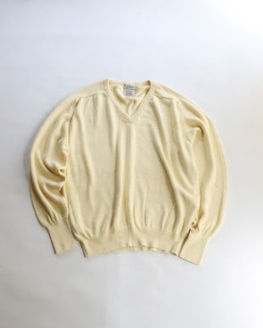 Vintage 80s Yellow L.L.BEAN Cotton Sweater (L)
