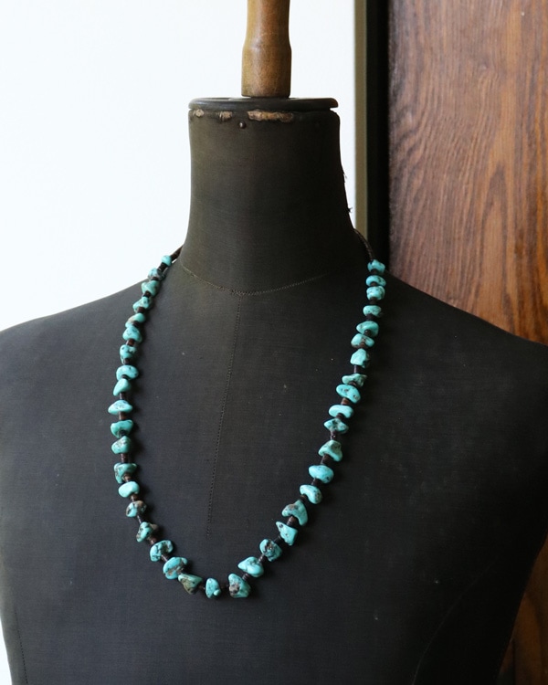 Navajo・Roy Buck・Morenciターコイズ ネックレス・OLD希少 Vintage Turquoise Necklaces #インディアンジュエリー #ターコイズ