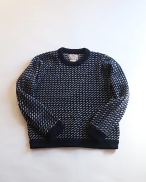 Vintage 80s Navy L.L.BEAN Birdseye Wool Sweater (M)