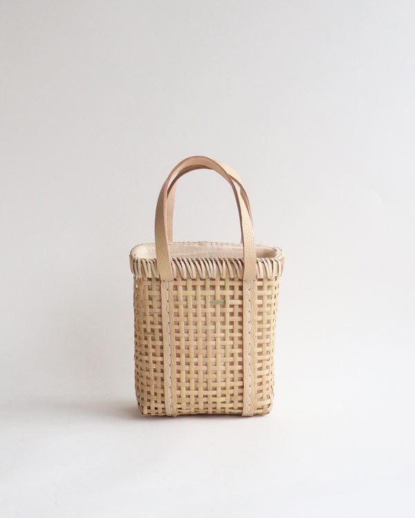 warang wayan ワランワヤン｜Bamboo amiami 四角バスケット ベージュ SS