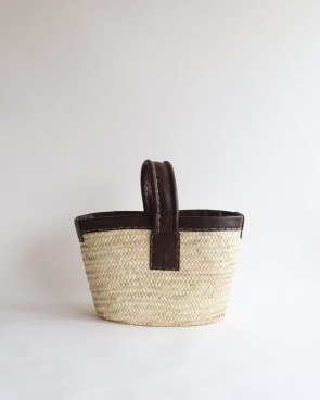 【w.b】WARANGWAYAN（ワランワヤン）革手ワンハンドルバスケット WARANGWAYAN(ワランワヤン) 革手ワンハンドルバスケット M