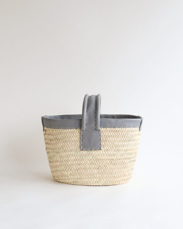 warang wayan ワランワヤン 革手 ワンハンドルバスケット S 黒