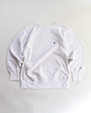 Vintage 90s White CHAMPION Reverse Weave Crewneck (XL)