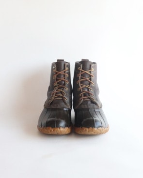 Vintage 90s Dark Brown L.L.BEAN Maine Hunting Shoe (9)