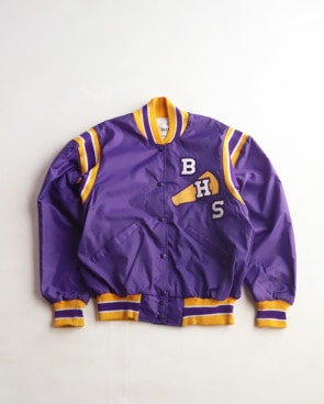 Vintage 90s Purple DeLONG Cheerleader Jacket (WOMEN L)