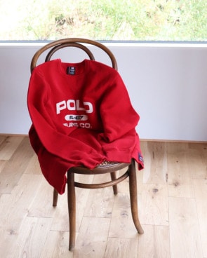 Vintage 90s Red POLO JEANS Crewneck Sweat (XL)