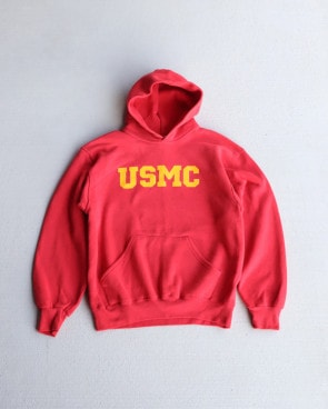 Vintage Y2K Red SOFFE USMC Hoodie (M)