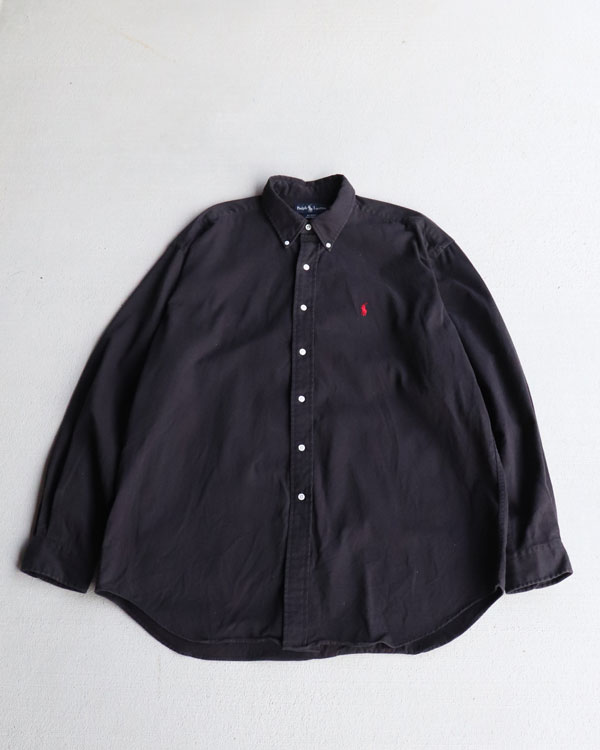 Vintage 90s Black RALPH LAUREN Twill Shirt (XL)