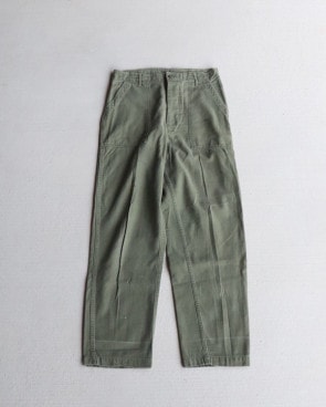 Vintage 70s U.S.ARMY Sateen Trousers OG-107 (W30xL30)