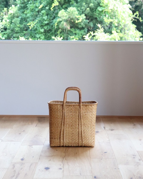 c.1960s Japanese Bamboo Shopping Basket｜1960年代頃 日本製 竹編み