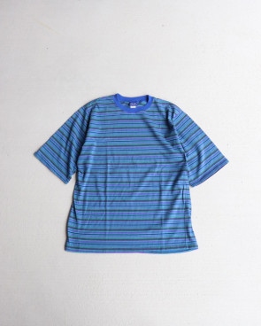 Vintage 90s Blue Striped PRIDES LANDING Tee (M)