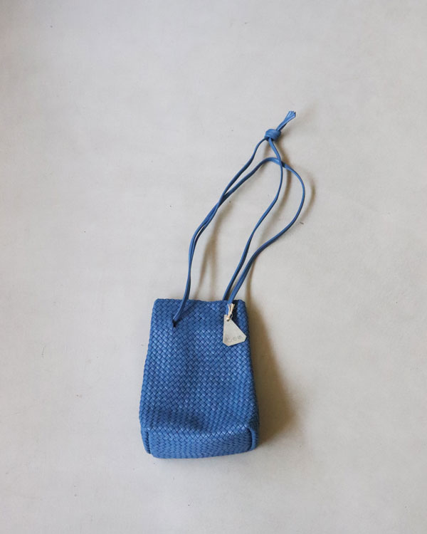WARANGWAYAN ワランワヤン｜Sac Mesh carre Blue (レザーメッシュ 