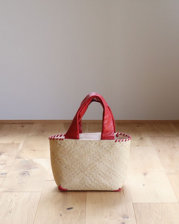 warang wayan ラタン 革手バッグ FUTO 黒 M 美品☆warang wayan