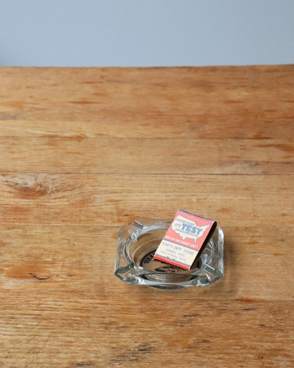 "TIEKEL RIVER LODGE" Ashtray|"TIEKEL RIVER LODGE" ガラス灰皿