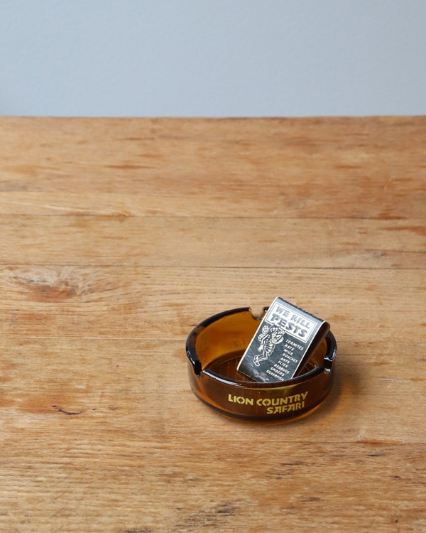 "LION COUNTRY SAFARI" Ashtray|"LION COUNTRY SAFARI" ガラス灰皿