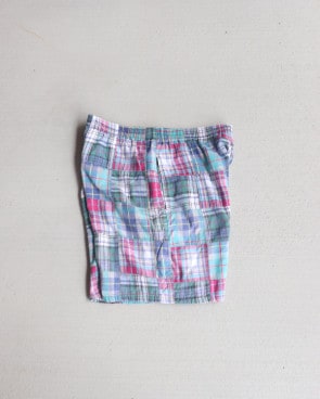 Vintage 80s Madras Patchwork BROOKS BROTHERS Swim Shorts (L)