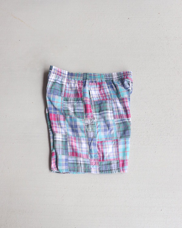 Vintage 80s Madras Patchwork BROOKS BROTHERS Swim Shorts (L)