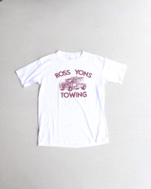 Vintage 80s White ROSS YONS TOWING Tee (M/L)