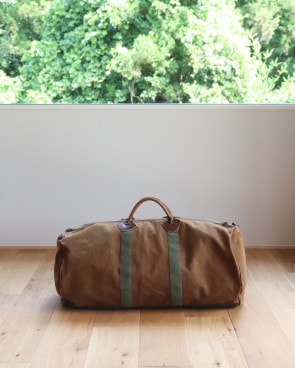 Vintage 80s Dark Brown Brown L.L.BEAN Zipper Duffel Bag (LARGE)