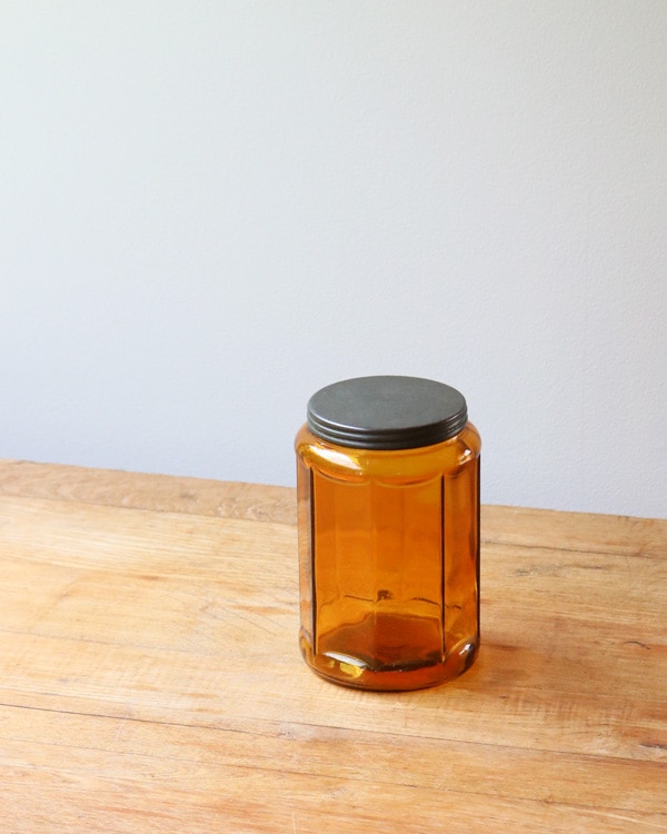 Amber Glass Cigar Jar|アンバー色ガラス シガージャー