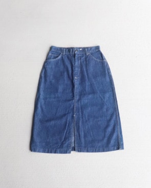 Vintage 70s Mid Wash JCPenny Denim Skirt WOMEN S)