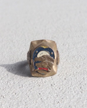 Vintage 50s HORSE Mexican Ring (27.5)