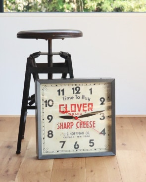 "CLOVER BRAND CHEESE" Advertising Wall Clock��"CLOVER BRAND CHEESE" ���ɥХ������� �������륯���å�