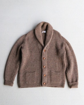 Vintage 80s Brown PRINGLE OF SCOTLAND Wool Cardy (M)