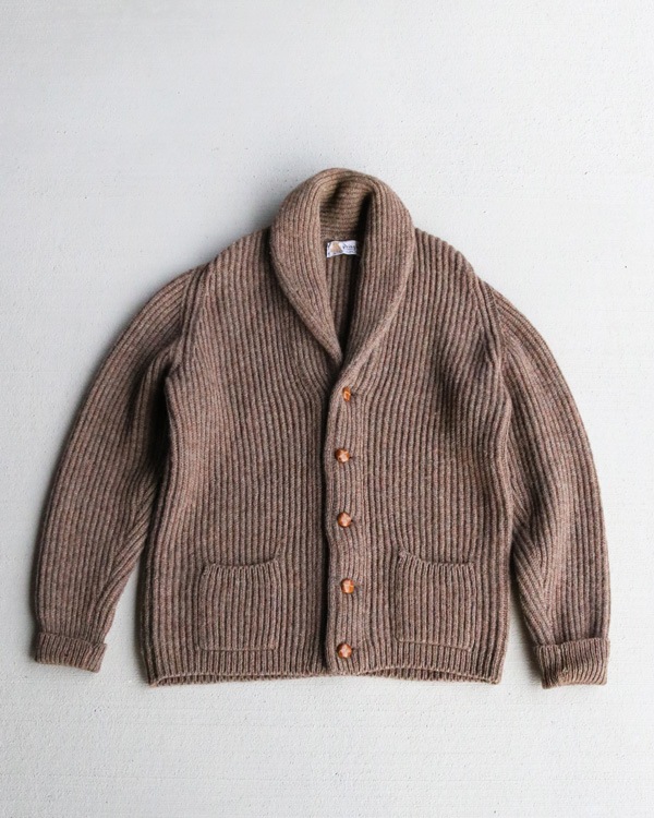 Vintage 80s Brown PRINGLE OF SCOTLAND Wool Cardy (M)