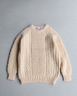 Vintage 80s Fisherman Wool Sweater (M