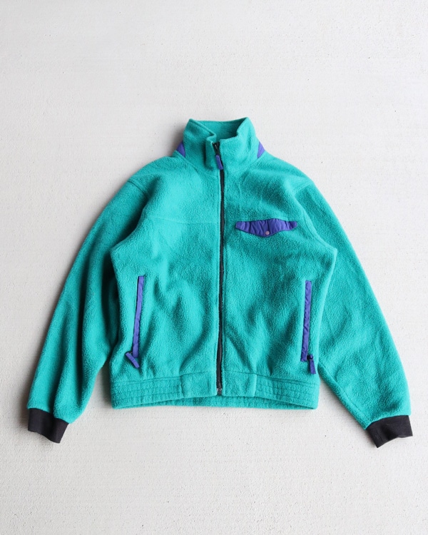 Vintage 90s Teal L.L.BEAN Fleece Jacket (XS)