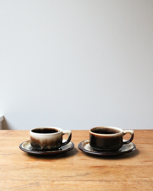 Brown Drip Cup&Saucer B|ブラウンドリップ カップ&ソーサー B