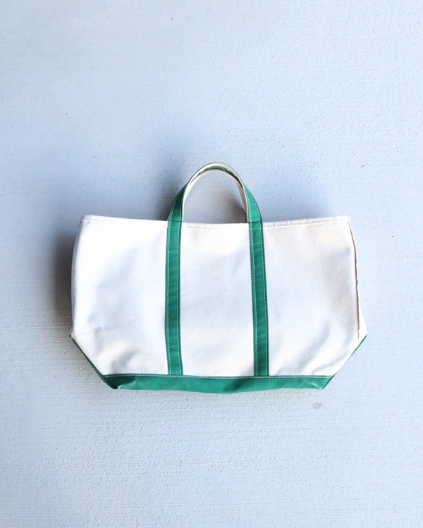 Vintage 80s Green L.L.BEAN Canvas Tote (L)