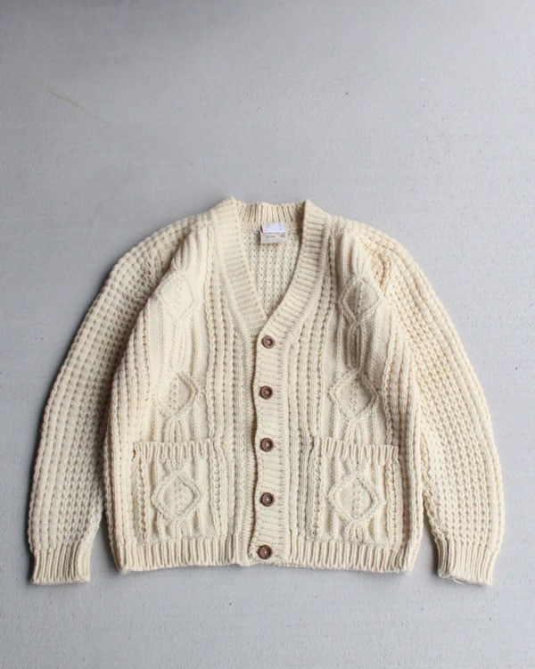 Vintage 80s Fisherman Wool Cardy (M-L)