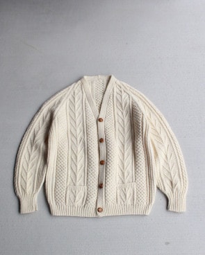 Vintage 80s Fisherman Wool Cardy (L-XL)