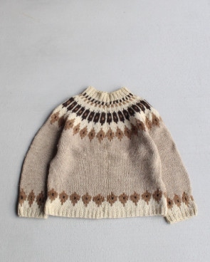 Vintage 80s Nordic Pattern Wool Sweater (WOMEN)
