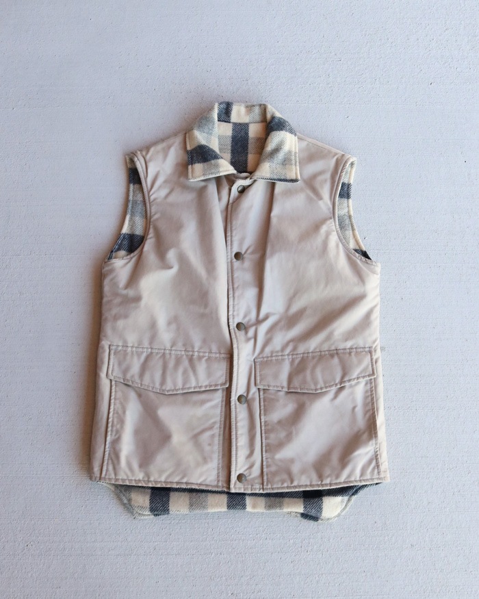 Vintage 70s Gray WOOLRICH Reversible Vest (S)