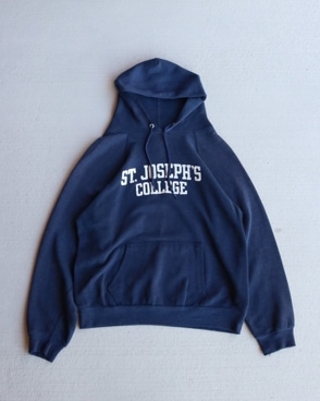 Vintage 80s Navy ARTEX College Hoodie (S)