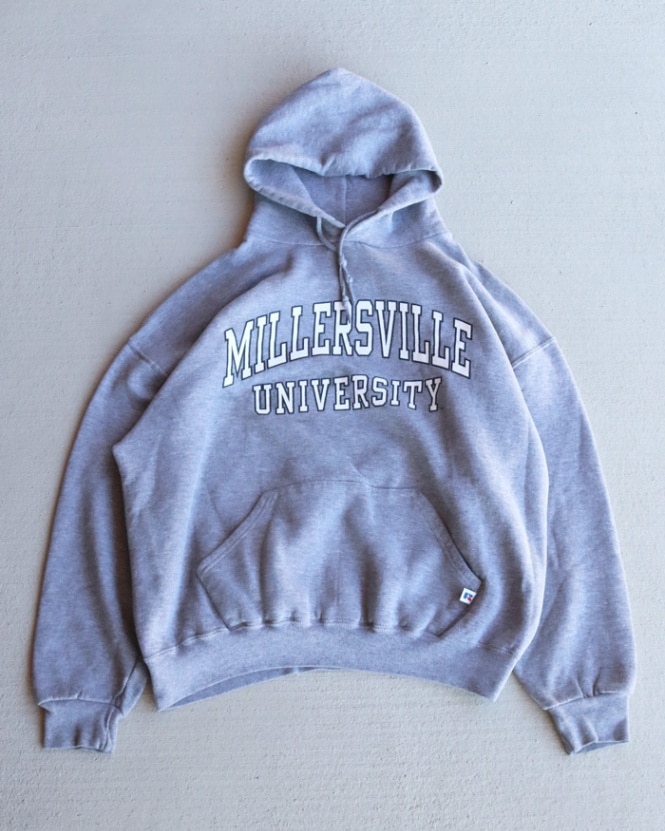 Vintage 90s Heather Gray RUSSELL ATHLETIC College Hoodie (XL)
