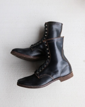 Vintage 60s Black SUNDIAL Soft Toe Boots11EE