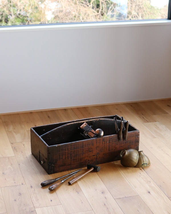 Mid 1800' Poplar Tool Carrier w/Drawer｜ポプラ製 ツールキャリー&ドロワー