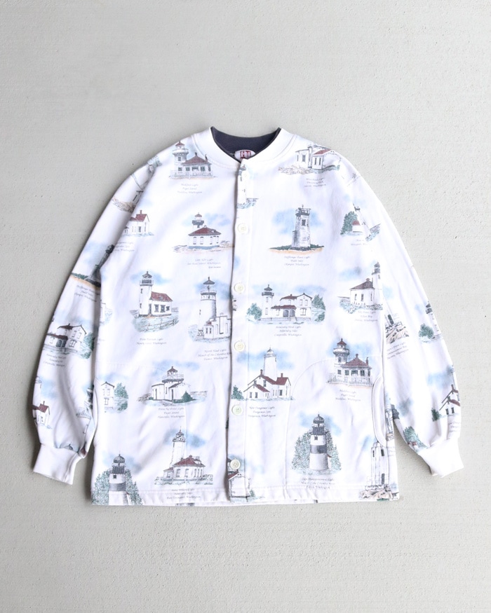 Vintage 90s Lighthouse ART UNLIMITED Sweat Cardy (L)