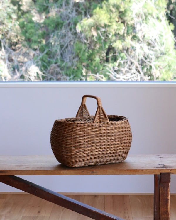 Rattan One handle Basket JPB-013 | ラタンワンハンドルバスケット JPB-013