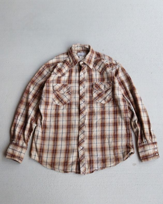 Vintage 80s Plaid WRANGLER Flannel Shirt (M)