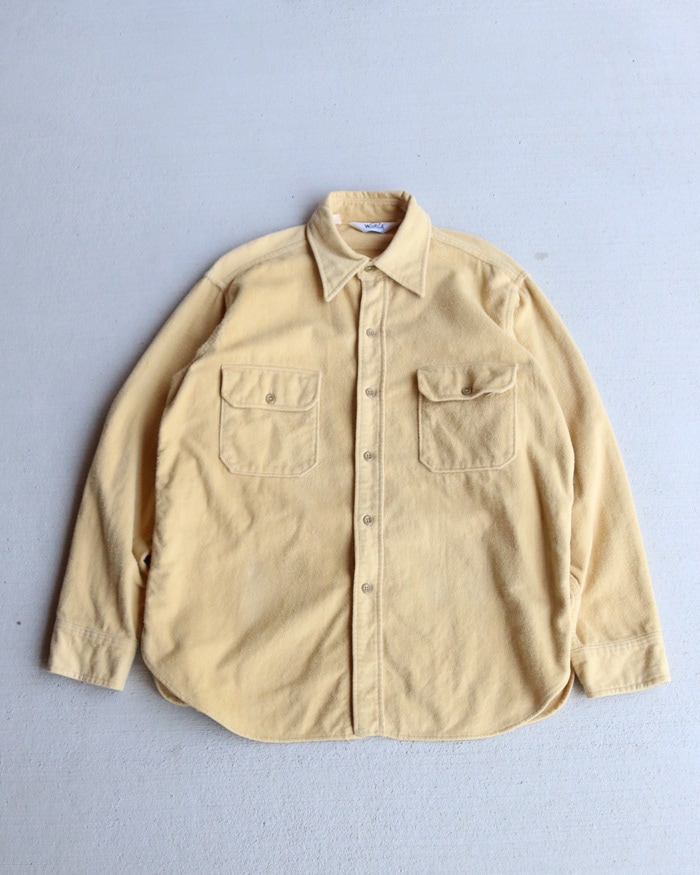 Vintage 70s Yellow WOOLRICH Chamois Shirt (XL)